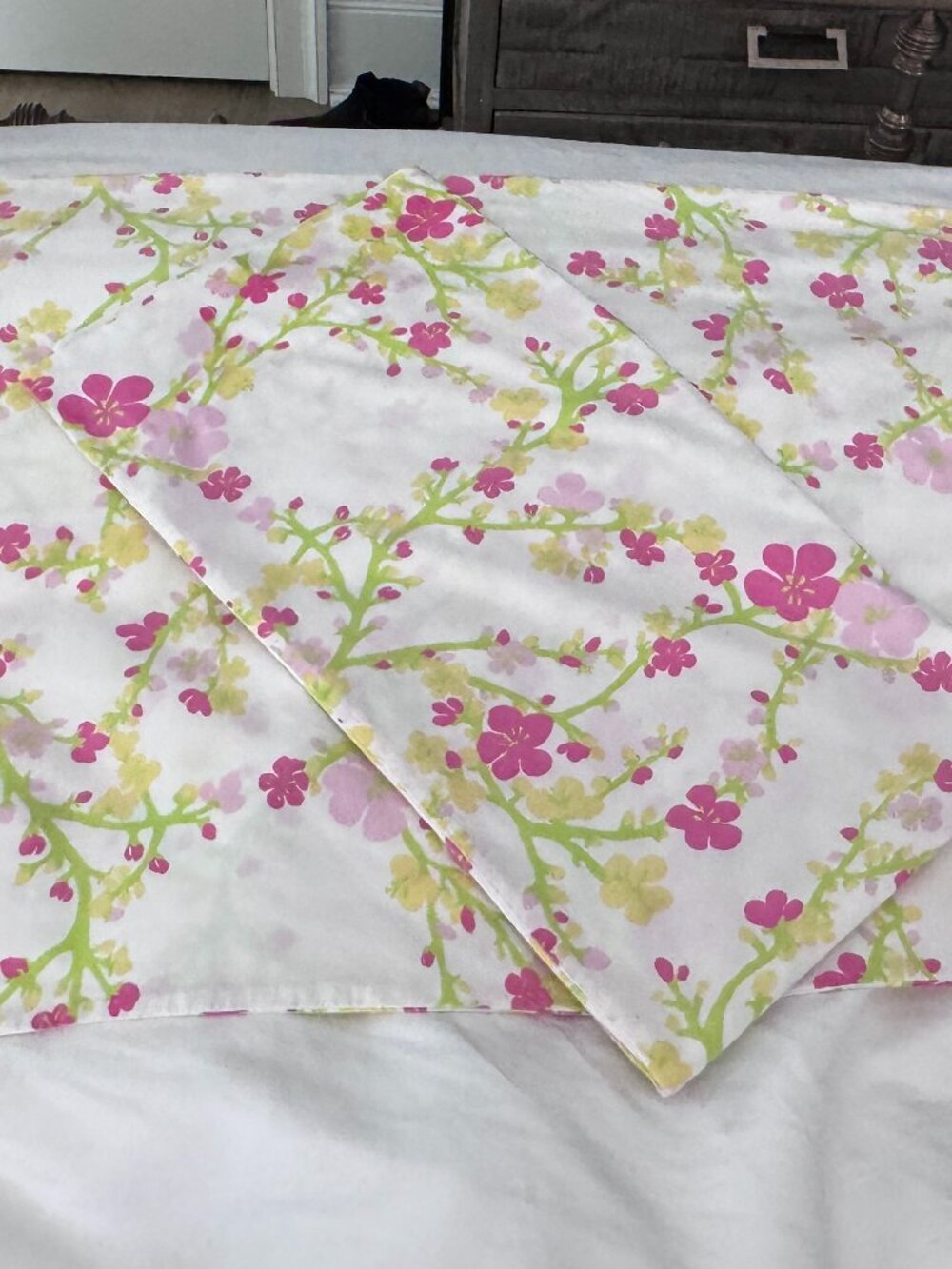 🌷Lilly Pulitzer/Garnet Hill Collab,Set of 2, Pink Floral King Pillowcases